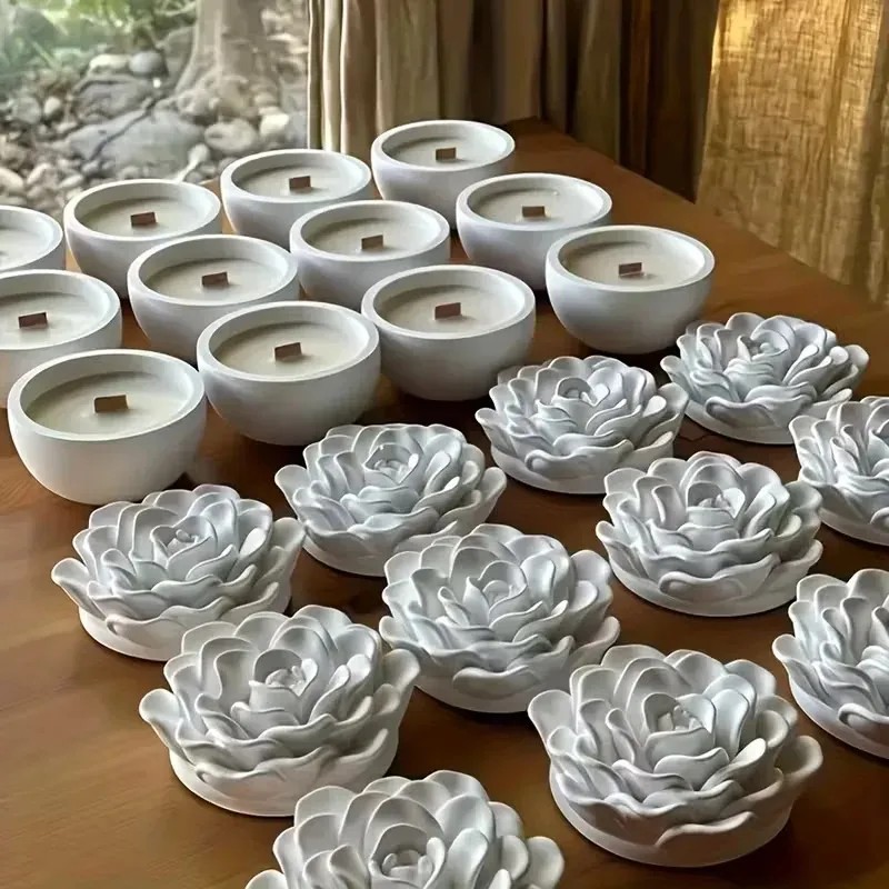 top quality 3d rose flower can - Candle Making Jars With Lids ulasan dan harga