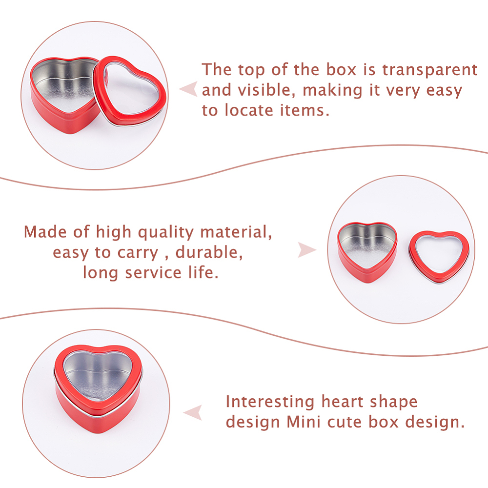 32Pcs 2 OZ Heart Shaped Metal  - Candle Making Jars With Lids ulasan dan harga