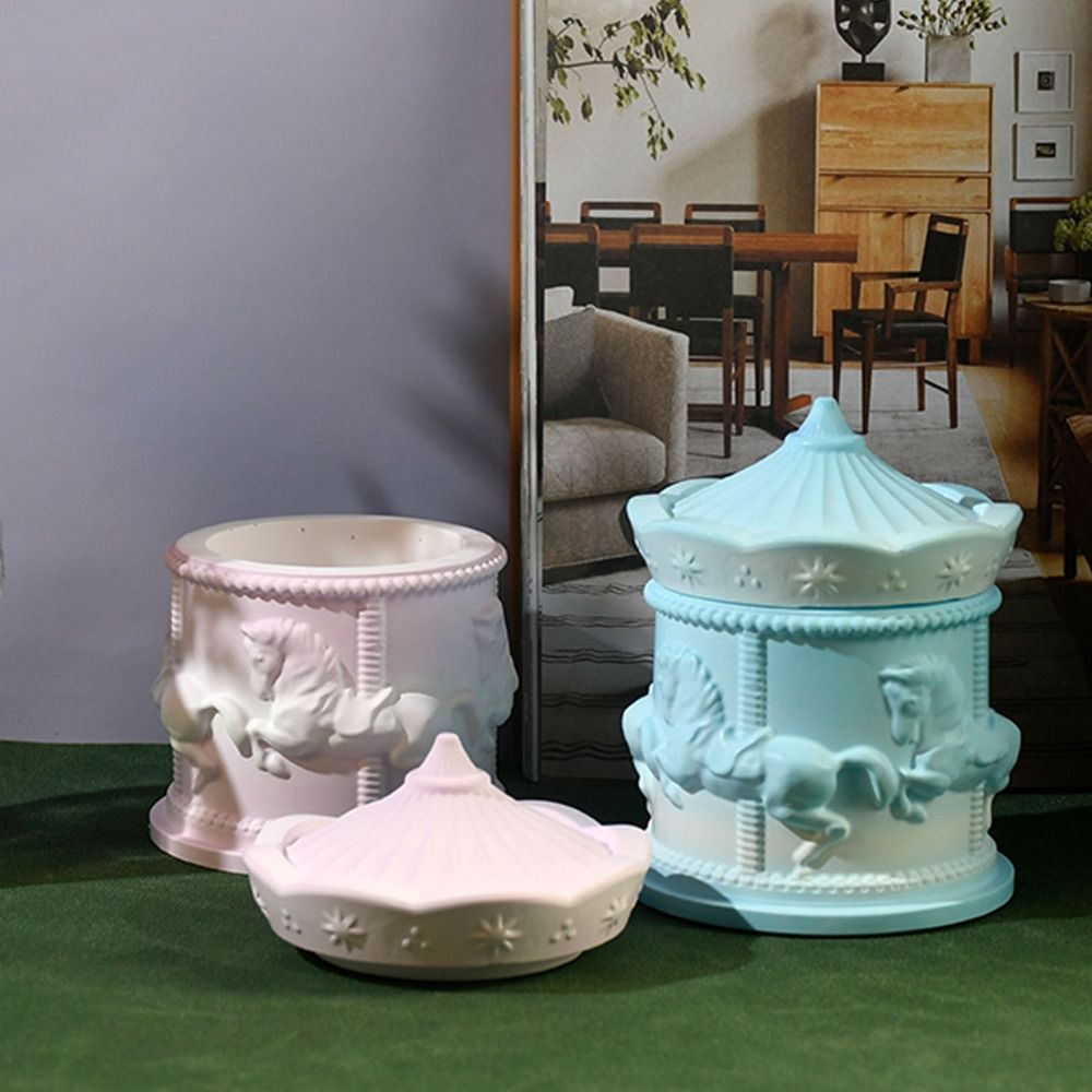 Cute Style with Lids Carousel  - Candle Making Jars With Lids ulasan dan harga