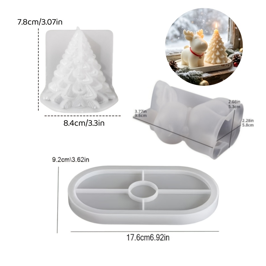 Clay Silicone Mold 3pcs Set: C - Candle Making Kits ulasan dan harga