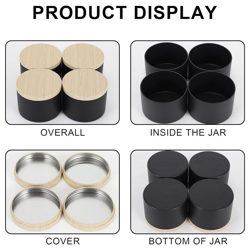 24 Pack 4 Oz Black Candle Tins - Candle Making Jars With Lids ulasan dan harga