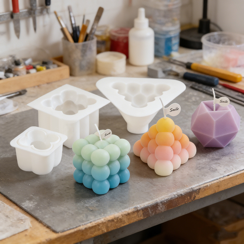 3D Bubble Cube Silicone Candle - Candle Making Kits ulasan dan harga