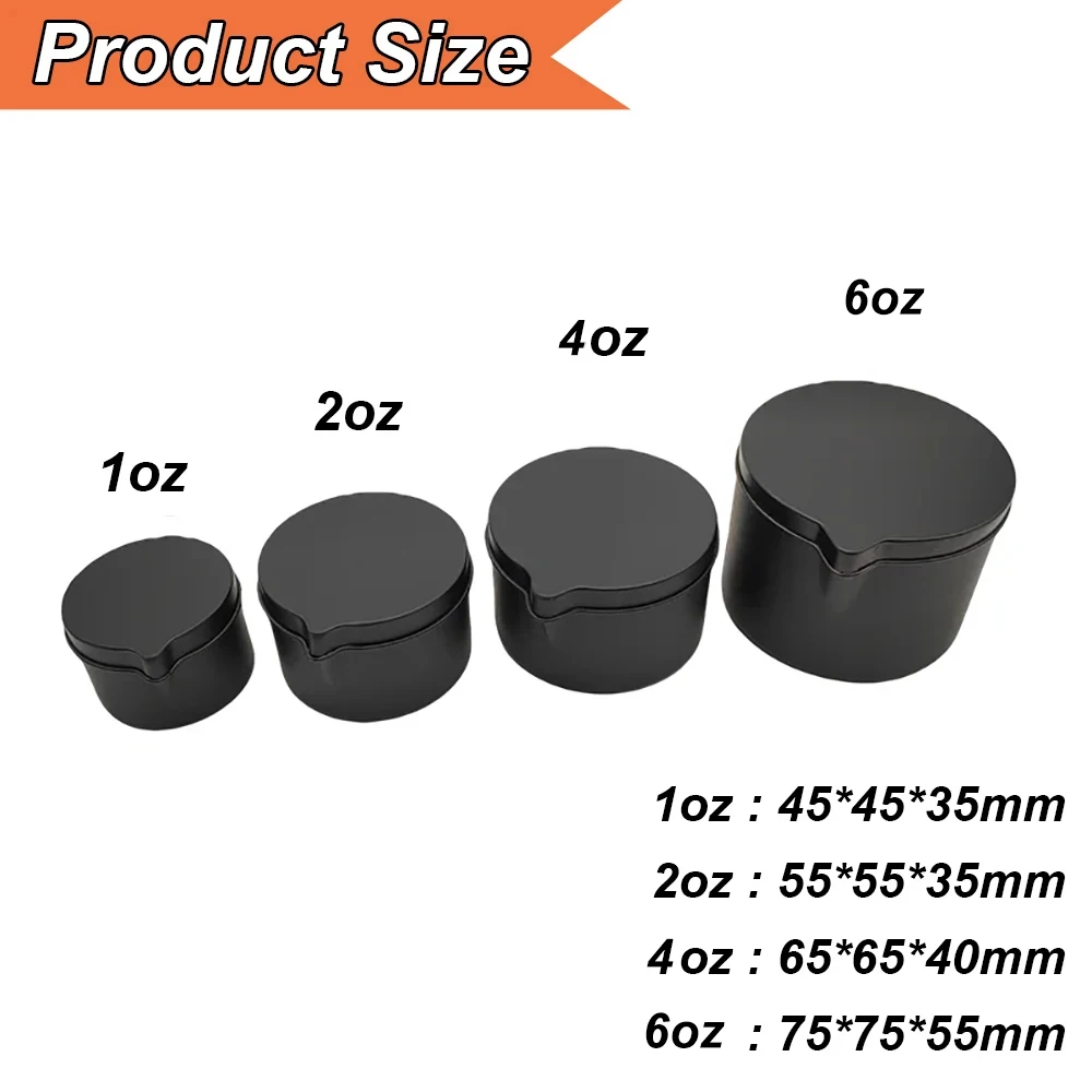 12PCS Silver Black Metal Tins  - Candle Making Jug ulasan dan harga